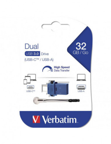 Pen drive Verbatim Go, 32GB, Dual... Pen drive Verbatim Go, 32GB, Dual...
