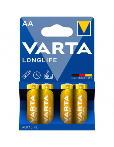 Pilhas Alcalinas Varta Longlife AA (4... Pilhas Alcalinas Varta Longlife AA (4...