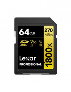 Cartão SDXC Lexar 1800x 64...
