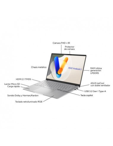 Portátil ASUS Vivobook S 14 OLED...