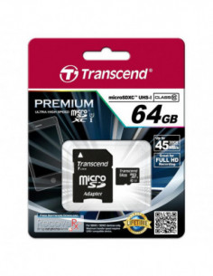 Micro SD TRANSCEND 64GB...