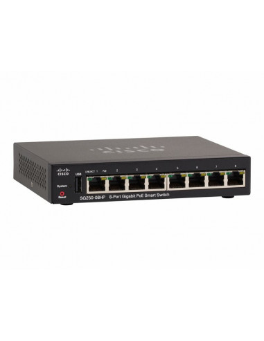 Cisco Sg250-08hp 8-port Gigabit Poe...