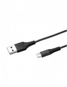USB Micro Nylon Cable 0.25M BK
