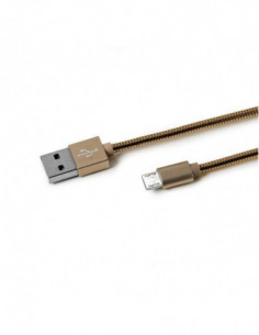 USB Micrometal Cable Dorado