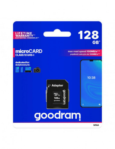Cartão MicroSD Goodram M1AA 128GB... Cartão MicroSD Goodram M1AA 128GB...