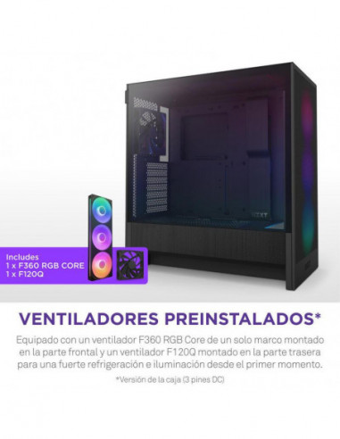 Caixa NZXT H5 Flow (2024) — Preto... Caixa NZXT H5 Flow (2024) — Preto...