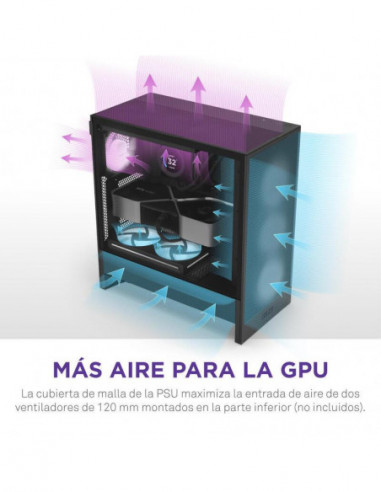 Caixa NZXT H5 Flow (2024) — Preto... Caixa NZXT H5 Flow (2024) — Preto...