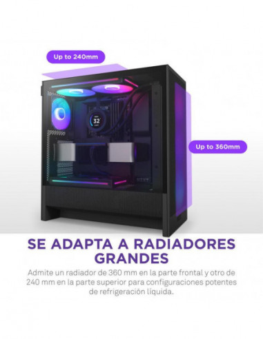 Caixa NZXT H5 Flow (2024) — Preto... Caixa NZXT H5 Flow (2024) — Preto...