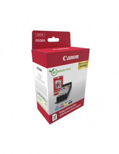 Pack CANON CLI-581 - 4 Cartuchos de... Pack CANON CLI-581 - 4 Cartuchos de...