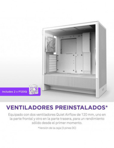 Caixa NZXT H5 Flow (2024) Branca -...