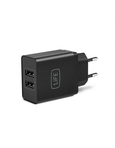 1LIFE Charger 2XUSB House Black 1LIFE Charger 2XUSB House Black