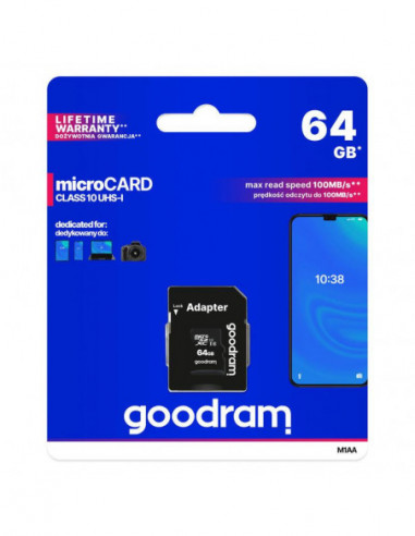 Cartão MicroSD Goodram M1AA 64GB -... Cartão MicroSD Goodram M1AA 64GB -...