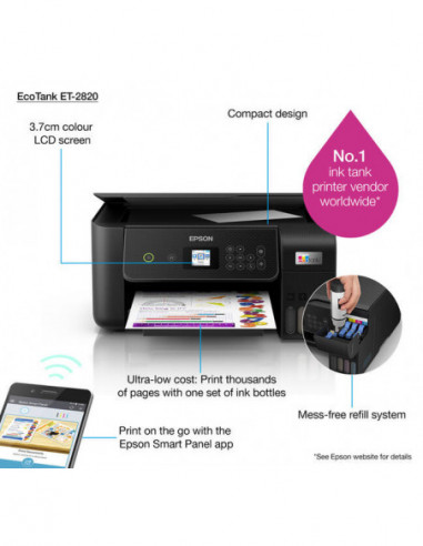 Impressora Epson EcoTank ET-2820 Jato... Impressora Epson EcoTank ET-2820 Jato...