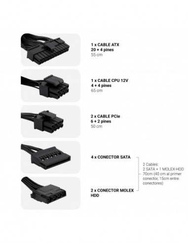 Fonte Alimentação Coolbox ATX 650W... Fonte Alimentação Coolbox ATX 650W...