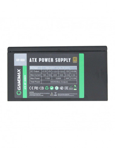 Fonte de Alimentação Gamemax GP-650... Fonte de Alimentação Gamemax GP-650...