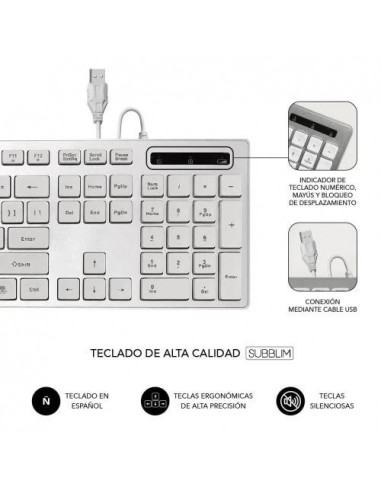 Teclado Subblim Ergo - Ergonómico,...
