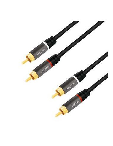 Cabo Audio 2x Rca/m Para 2x Rca/m Em...