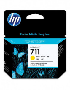 Tinteiro HP 711 Amarelo (3...