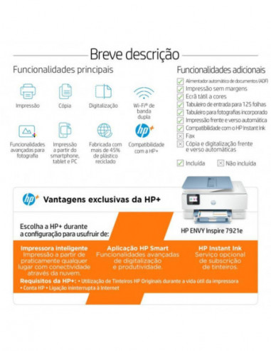 Hp - Impressora Multifunções 7921e... Hp - Impressora Multifunções 7921e...