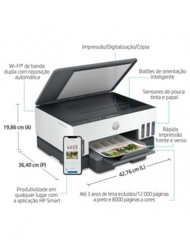 Impressora Multifunções HP Smart Tank...