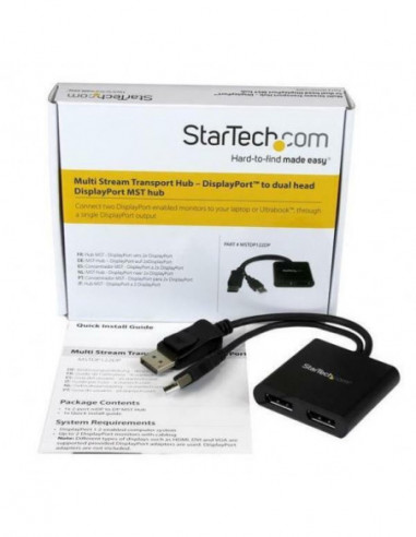 MST hub - DisplayPort to 2x DisplayPort MST hub - DisplayPort to 2x DisplayPort