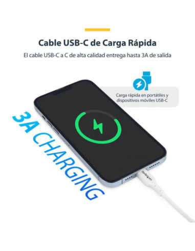 Cabo USB-C Startech - USB2CC2MNCWHE Cabo USB-C Startech - USB2CC2MNCWHE