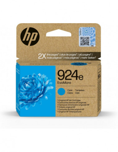 HP 924e EvoMore - Azul cyan -...