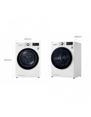 LG - MAQ. Secar Roupa RC80V9AV2W LG - MAQ. Secar Roupa RC80V9AV2W