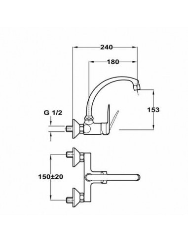 Teka - Torneira Misturadora Mural In... Teka - Torneira Misturadora Mural In...