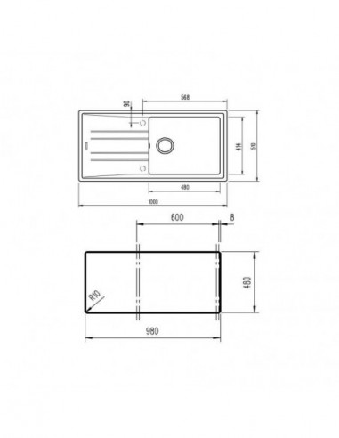 Teka -Lava Louças Stone 60 L-Tg 1c 1e... Teka -Lava Louças Stone 60 L-Tg 1c 1e...