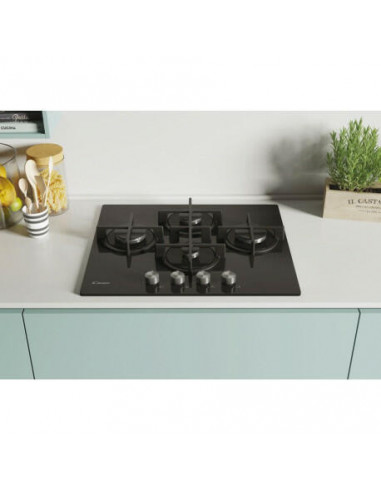 Candy - Placa a Gás Em Vidro Cvg 6 Dpb Candy - Placa a Gás Em Vidro Cvg 6 Dpb