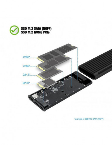 Caixa Externa SSD Tooq Shinobi,... Caixa Externa SSD Tooq Shinobi,...