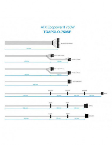 Fonte de Alimentação Tooq ATX 750W... Fonte de Alimentação Tooq ATX 750W...