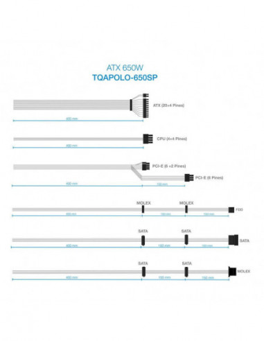 Fonte de Alimentação Tooq ATX 650W... Fonte de Alimentação Tooq ATX 650W...