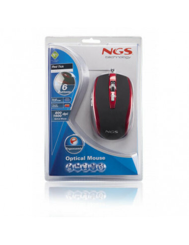 Ngs - Rato Red Tick Optico Redtick Ngs - Rato Red Tick Optico Redtick