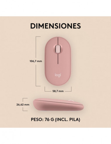Ratón Logitech Pebble 2 M350s...