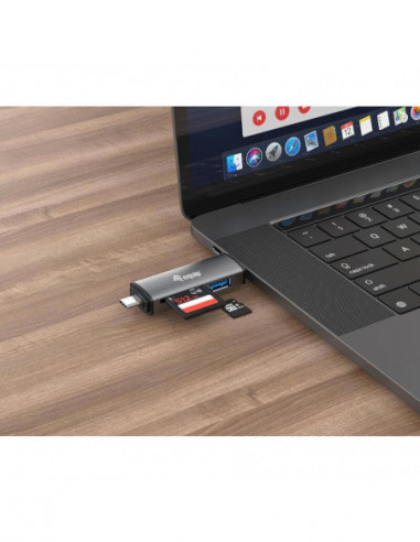 Leitor de Cartões Externo EQUIP USB-C...