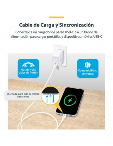 Cabo de Carregamento USB-C StarTech... Cabo de Carregamento USB-C StarTech...