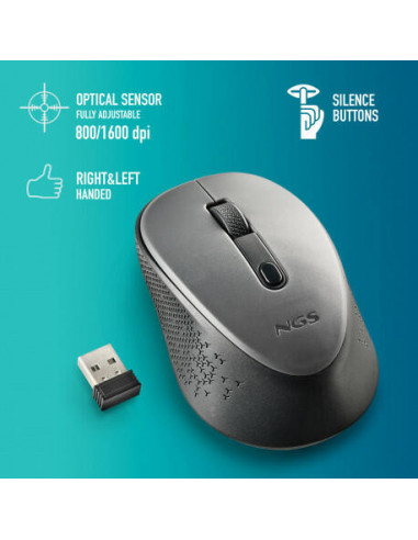 Ngs Rato Wireless Dew Gray 1600dpi