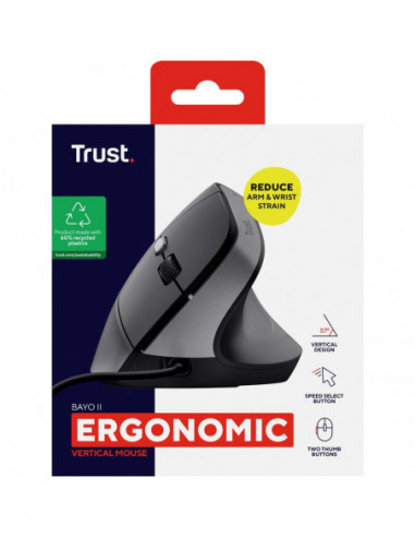 Rato TRUST Bayo II Ergonómico, 2400...