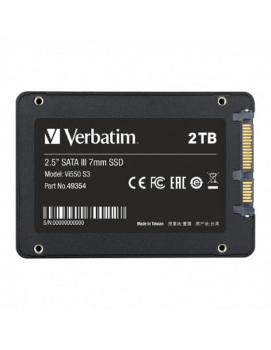 Disco SSD Verbatim Vi550, 2TB, SATA...
