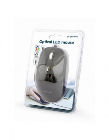 Rato Gembird MUS-6B-02, Óptico, 6...