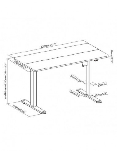 Mesa de Escritório EQUIP - Elétrica -...
