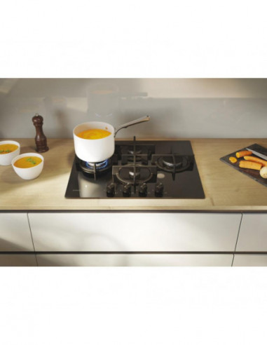 Candy - Placa a Gás Em Vidro Cvg6dtb Candy - Placa a Gás Em Vidro Cvg6dtb