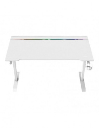 ALPHA GAMER Starla RGB White Gaming Desk
