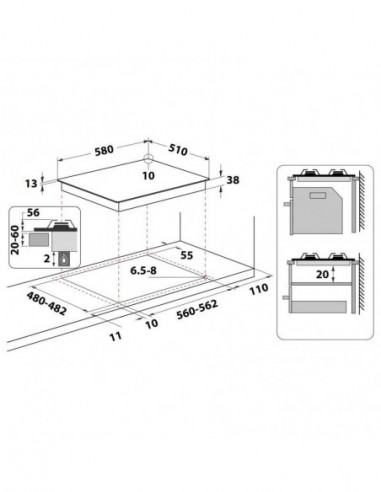 Indesit - Placa Gás Thp 642 Ix/I 1