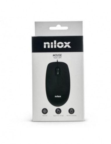 Rato NILOX MOUSB1003 - Ótico com Fio,...