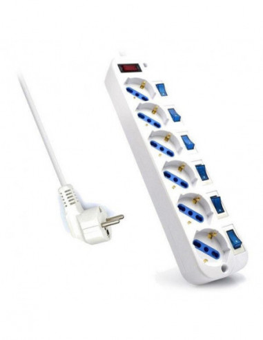 Extensão Ewent EW3932-5M: 6 Tomadas... Extensão Ewent EW3932-5M: 6 Tomadas...