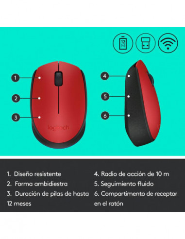 Rato Logitech M171: Sem Fio,...