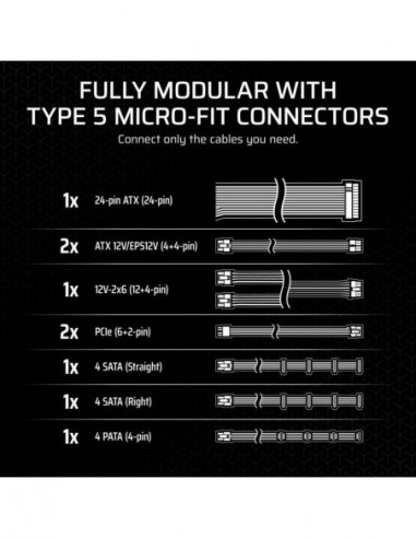 Fonte de Alimentação Corsair RM750x...